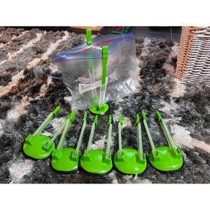 Reusable 1-Gallon Ziploc Bag Holders – Hands-Free Meal Prep (Set of 6)